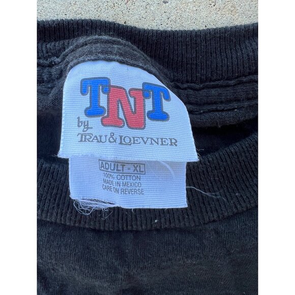 Vintage TNT Trau & Loevner Deer Graphic T-Shirt Black XL 100% Cotton Outdoor Hun - Picture 3 of 5